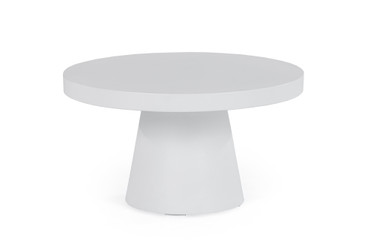 Desoto - Modern White Concrete Round Coffee Table / VGGR-696070-WHT