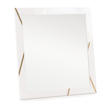 Nixa - Modern White & Gold Mirror / VGVC-J1909-M-L