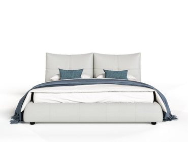 Queen Modrest Patrick - Modern Light Grey Leather Bed / VGKKB-75-GRY-BED-Q