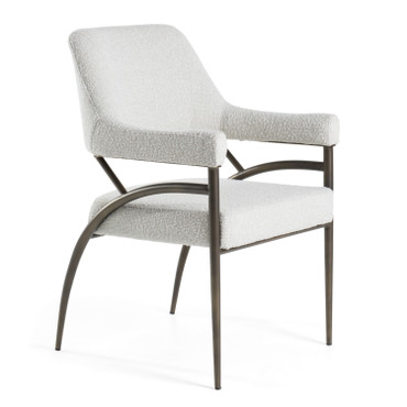 Betty - Modern Off-White Fabric + Bronze Dining Chair / VGGA-6264CH-1-OFF
