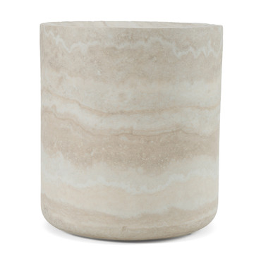 Benji - Modern Faux Travertine Round End Table / VGIP-ST901