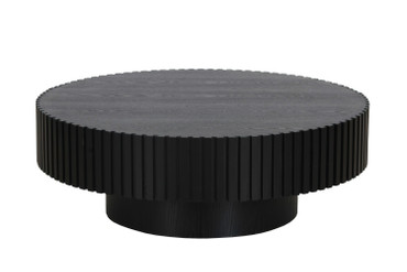 Pierre - Modern Black Ash Large Round Coffee Table / VGDW-DW4023-LRG-BLK