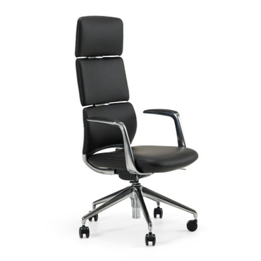 Clyne - Modern Black Vegan Leather Executive Office Chair / VGFU-FK013-A11-BLK
