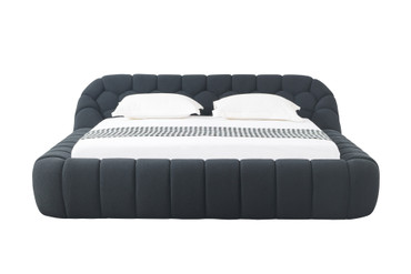 Queen Divani Casa Yolonda - Modern Black Fabric Bed / VGEV-A127-BLK-Q