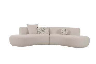 Weldon - Modern Off-White Fabric Curved Sectional / VGOD-ZW-24024-G468-1A