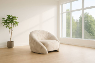 Gentle - Modern Beige Pattern Fabric Accent Chair / VGOD-ZW-24037-CHR-BGE