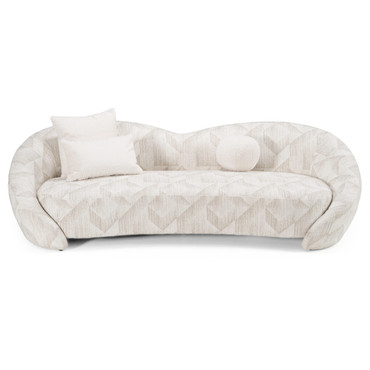 Gentle - Modern Beige Pattern Fabric Sofa / VGOD-ZW-24037-SOFA-BGE