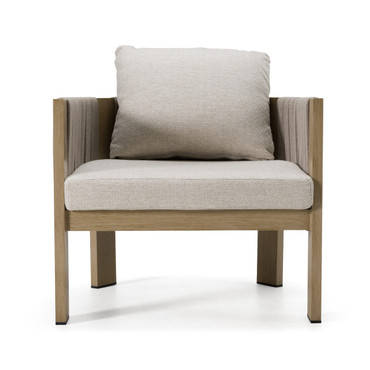 Salvora - Outdoor Beige Fabric & Grey Rope Chair / VGVK-WT275-1U-BGE