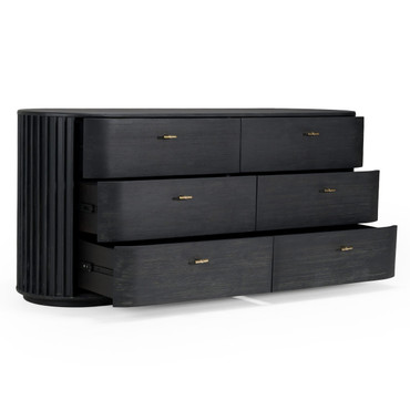Fields - Modern Black Acacia Dresser / VGWD-VGD2-DR06-BLK
