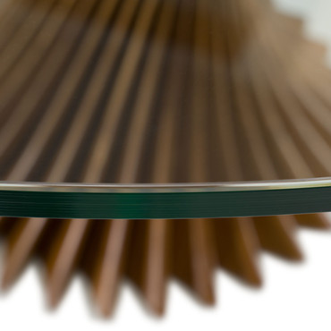 Ocasio - Modern Glass + Walnut Round Dining Table / VGCS-RT-21042-WAL