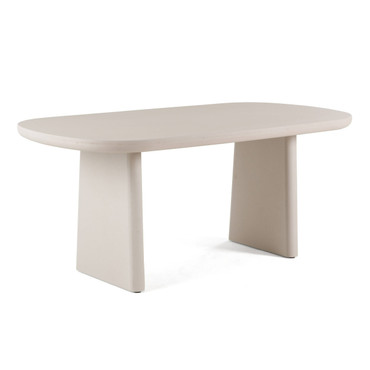 Evermore - Modern Grey Faux Cement Oval Dining Table / VGGM-1752-GRY