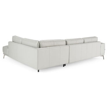 Soho - Italian Right Facing Light Grey Nirvana Leather Sectional Sofa / VGCCSOHO-RAF-LTGRY-SECT