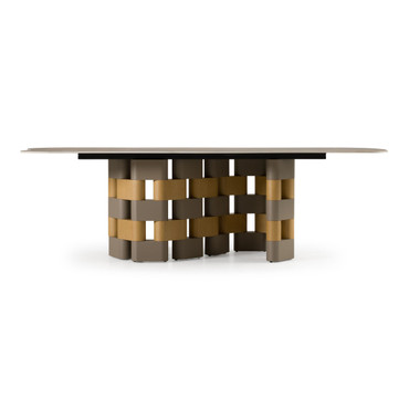 Falzone - Modern Ceramic + Wood Dining Table / VGVC-T2573