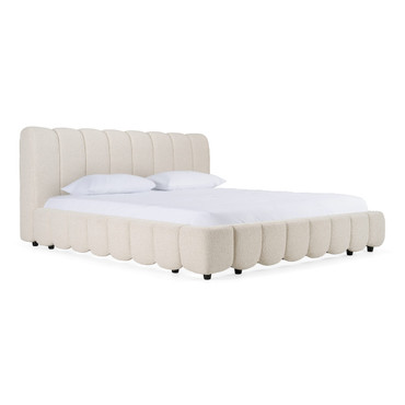 Queen Modrest Harris - Modern Off-White Fabric Bed / VGKK-KF.B2032-LINEN-Q