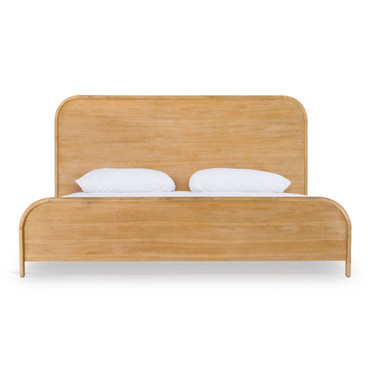 Queen Modrest Dresden - Modern Natural Acacia Bed / VGWD-BH-VF-QB-KB-NAT-Q