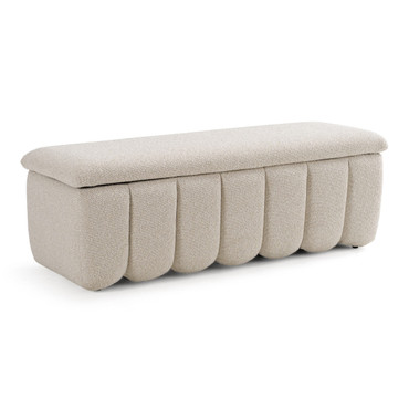 Harris - Modern Off-White Fabric Bench w/ Storage / VGKK-KF.D2027-LINEN