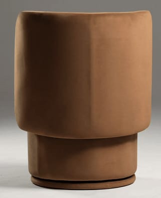 Norris - Modern Brown Fabric Swivel Dining Chair / VGKK-KF.Y2138-BRN