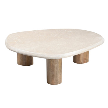 Marlin - Modern Marble + Mango Wood Nesting Table Set / VGBR-ART-82553-82554-82555