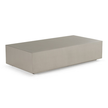 Anvil Modern Brushed Stainless Steel Rectangular Coffee Table / VGVC-CT8368-L