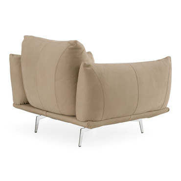 Saint Tropez - Modern Italian Beige Leather Accent Chair / VGDT-STTROPEZ-CHR-PETRA