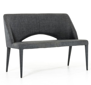 Williamette Mid-Century Dark Grey Fabric Bench / VGEUMC-8081CH