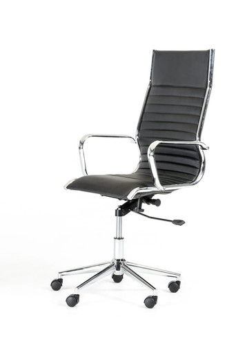 Madison Modern Black Leatherette Office Chair / VGLFWX-15-BLK