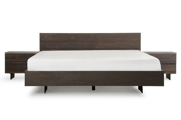 Selma Modern Dark Aged Oak Eastern King Bed / VGEDSELMA-BED-EK
