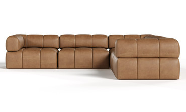 Everest - Modern Brown Leather Modular Sectional Sofa-5-Piece Sectional / VGOD-ZW-23118-MOD-5-Piece Sectional