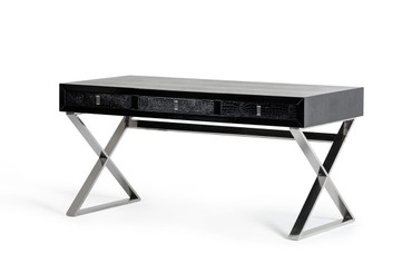 Congress Transitional Black Crocodile Desk / VGUNAS706-150-BLK