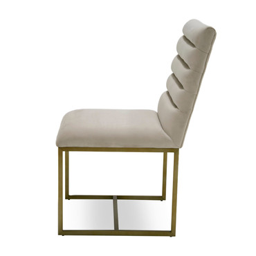 Barker - Modern Beige & Brush Gold Dining Chair (Set of 2) / VGGMDC-1251A-DC
