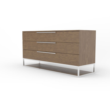 Heloise - Contemporary Walnut & Stainless Steel Dresser / VGBBMC1502-DRS