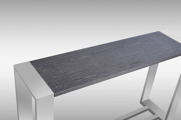 Fauna - Modern Grey Elm & Stainless Steel Console Table / VGBBBN-2X-GRY