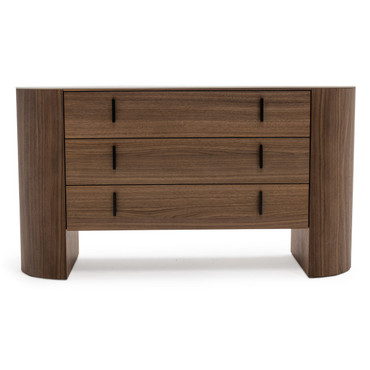 Chelton - Contemporary White Ceramic & Walnut Dresser / VGHB351C-WAL-DRS