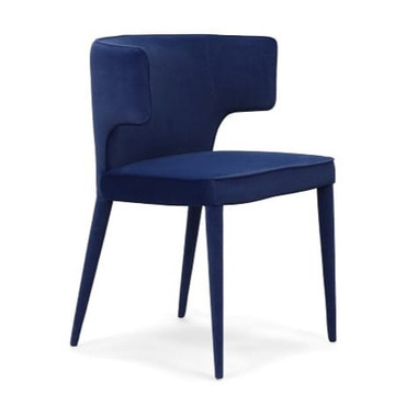 Lucero - Modern Blue Velvet Dining Armchair / VGYFDC1021F-BLU-DC