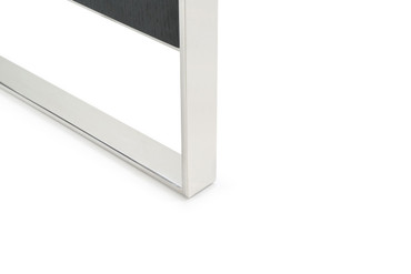 Manston - Modern Black Oak & Stainless Steel Bar Table / VGVCBT1935-BLK