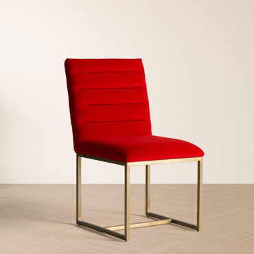 Barker - Modern Burnt Orange & Brush Gold Dining Chair (Set of 2) / VGGMDC-1251A-ORG