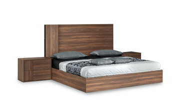 Asus - Eastern King Italian Modern Walnut Bedroom Set / VGACASUS-SET-EK