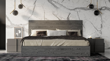 Lucia - Queen Italian Modern Matte Grey / Elm Grey Bed / VGACLUCIA-GRY-BED-Q