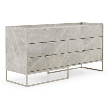 Marbella - Italian Modern Grey Marble Dresser / VGACMARBELLA-GRY-DRS