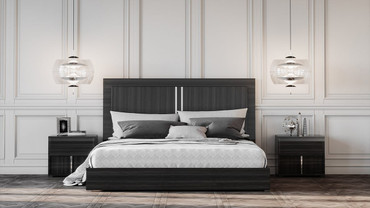 California King Modrest Ari Italian Modern Grey Bed / VGACARI-BED-CK