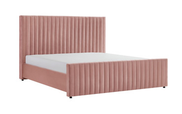 Queen Modrest Beverly - Modern Mauve Velvet Bed / VGJYJY-653-MAU-BED-Q