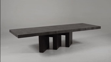 Amsterdam - Modern Grey Volcano & Eucalyptus Oak Dining Table / VGACAMSTERDAM-OAK-DT