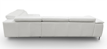 Viola - Italian Contemporary Grey Leather Right Facing Sectional Sofa / VGCCVIOLA-KIM-GRY-RAF-SECT