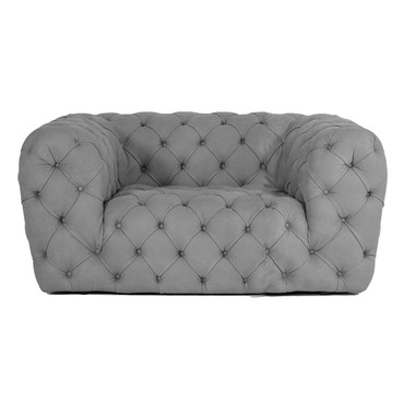 Ellington - Italian Grey Nubuck Leather Accent Chair / VGCCRIALTO-GRY-CH