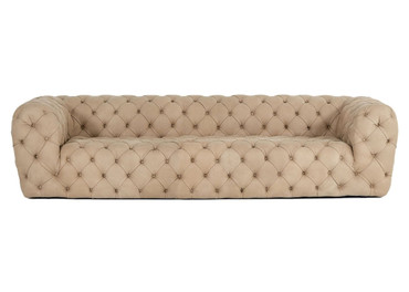 Ellington - Italian Beige Nubuck Leather 3-Seater Sofa / VGCCRIALTO-CML-3-S