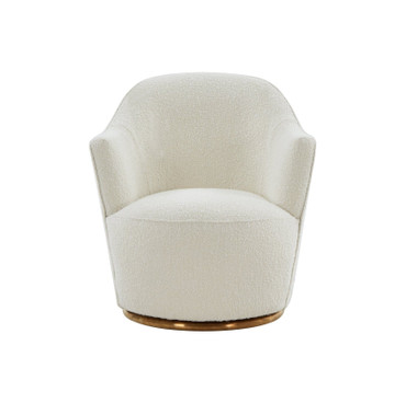 Vera - Modern Sherpa Swivel Accent Chair / VGRHAC-542-WHT-CH