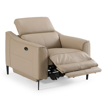 Eden - Modern Taupe Leather Recliner Chair / VGKV-KM.5012-CHR-SAND