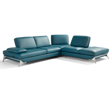 Andrea - Modern Blue Leather Right Facing Sectional Sofa / VGNTANDREA-BLU