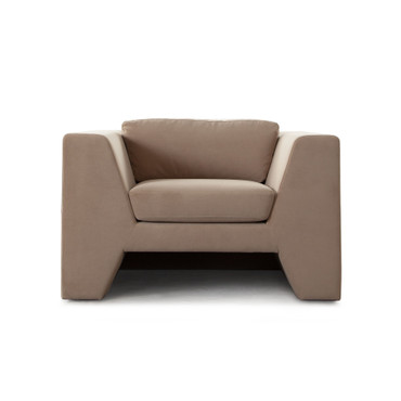Rift Chair in Camel Performance Velvet / RIFTCHCA