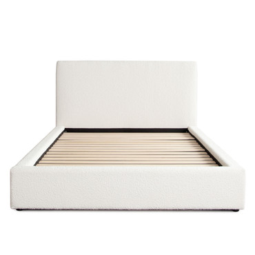 Cloud2 43" Low Profile Queen Bed in Ivory Boucle Fabric / CLOUD2IVQUBED